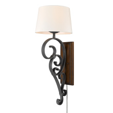 Golden Canada 1821-WT1 BI-RO - Wry Lighting Madera 1-light Wall Sconce in Black Iron